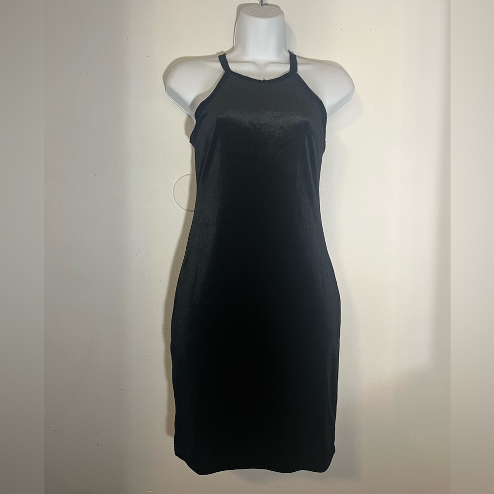 Black velvet dress